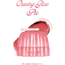 Dasique Esnek Jel Dokulu, Nemlendirici, Parlak Bitişli Ruj & Allık Dasıque Chewing Glow Pot 18 Jujube Candy