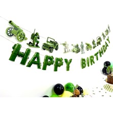 Fluparty Toy Soldiers - Oyuncak Asker Temalı “Happy Birthday” Yazı Banner