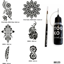 Airbrush Tattoo Kadın Sembollerilikit Kalem Uçlu Geçici Dövme Seti Fırça Hediyeli