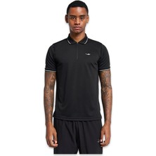 Lescon 26B-1046 Kısa Kol Polo Yaka T Siyah Erkek T-Shirt