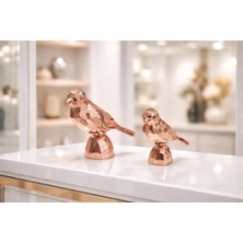 Dekoratif 2'li Kuş Ev - Ofis Aksesuarı