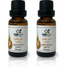 Natresh Argan Yağı 20 ml x 2 Adet – Saf Argania Spinosa Yağı – Saç ve Cilt Bakımı