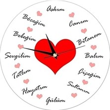 Starseven Sevgiliye Özel Sözler Duvar Saati