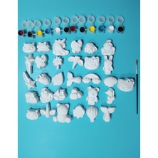 Crafts Tasarım Atölyesi 30 Adet Taş Boyama ve El Becerisi Geliştirme Seti Eğlenceli Tasarım