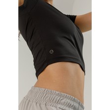 Airlife Sportswear Kısa Kollu Kadın Sporcu Tişörtü Siyah