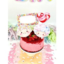 Fluparty Cotton Candy - Pastel Şeker Temalı XL Pasta Süsü Seti