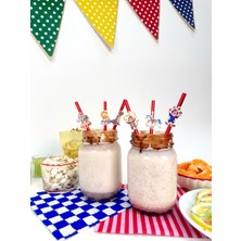 Fluparty Circus - Sirk Temalı Figürlü Pipetler (12 Adet)