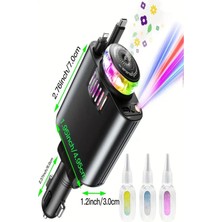 Vothoon LED Işık Aydınlatmalı 45W Hava Nemlendirici 5'1 Arada Şarj Cihazı Araç Içi Çakmaklık Şarj Aleti