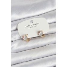 Hkursat Kitty Model Gold Renk Pirinç Çocuk Küpe