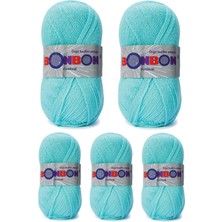 Maarketim 5 Adet Festival Simli Örgü İpi Yünü Renk No:203