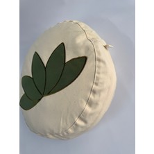 SUNYOGA Zafu Yoga Meditasyon Minderi Karabuğday Kabuğu Dolgulu Lotus Çiçeği Yeşil Renk