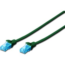 Digitus Cat 5e U-Utp Bağlantı Kablosu, Pvc Awg 26/7, Uzunluk 2 Metre Yeşil