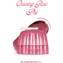 Dasique Esnek Jel Dokulu, Nemlendirici, Parlak Bitişli Ruj & Allık Dasıque Chewing Glow Pot 20 Chewing Plum