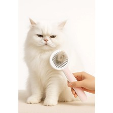 Papağanhane Profesyonel Kedi Tüy Toplama ve Bakım Tarağı | Paslanmaz | Kendini Temizleyen Konforlu Tarak