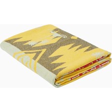 Alanui Geometrik Desenli Pamuk Karışım, Italyan Tasarımı Plaj Havlusu