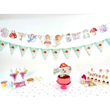Fluparty Magic Forest - Büyülü Orman / Peri Temalı Üçgen Flama Banner