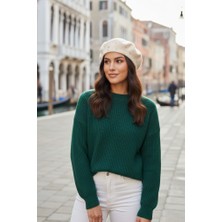 Mollycrush Kadın Ressam Pırlanta Taşlı Bere Şık Fransız Model