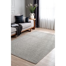 Koza Halı Retro Plain Gri Düz Dokuma Tozumaz Halı Salon Antre Koridor Balkon Teras Oturma Odası Halısı A3190A, 60 x 100