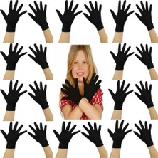 Ett Siyah Renk Likralı 23 Nisan 29 Ekim 19 Mayıs Gösteri Bando Eldiveni 10 Çift ( 20 Adet )