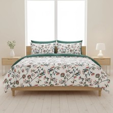 Lastikli Çarşaflı Çift Kişilik Nevresim Takımı Zümrüt