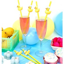 Fluparty Rubber Ducky - Sevimli Ördek Temalı Figürlü Pipetler