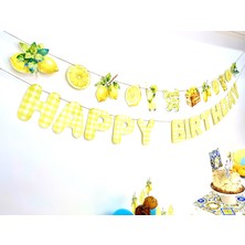 Fluparty La Dolce Vita - Limon / Akdeniz Temalı “Happy Birthday” Yazı Banner