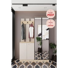 Evora-21 188 cm Lüks, Mdf Vestiyer Portmanto Dolabı.