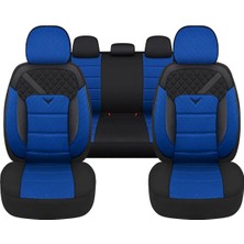 Her Araca Uyumlu Oto Koltuk Kılıfı Tam Set Gofraj / Mavi