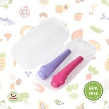 Bebekevi Bpa Free Silikon Uçlu Bebek Beslenme Kaşığı Seti – Saklama Kutulu 2’li Bebek Kaşık