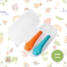 Bebekevi Bpa Free Silikon Uçlu Bebek Beslenme Kaşığı Seti – Saklama Kutulu 2’li Bebek Kaşık