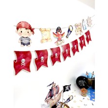 Fluparty Pirate - Korsan Temalı Üçgen Flama Banner
