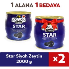 Kavlak Zeytin Kavlak Gemlik Star Siyah Zeytin 2 kg 1 Alana 1 Bedava