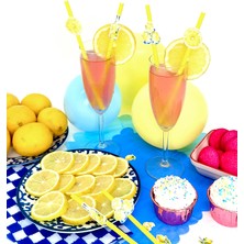 Fluparty La Dolce Vita - Limon / Akdeniz Temalı Figürlü Pipetler (12 Adet)
