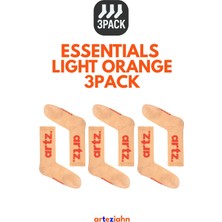 Arteziahn Essentials Light Orange 3'lü Unisex Spor & Lifestyle Havlu Taban Çorap Seti