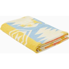 Alanui Geometrik Desenli Pamuk Karışım, Italyan Tasarımı Plaj Havlusu