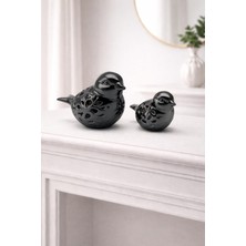 Dekoratif 2 Li Tombul Kuş Süs Biblo Ev - Ofis Aksesuar