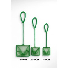Papağanhane Akvaryum Balık Kepçesi Seti 3”, 4”, 5” | Yumuşak File, Ergonomik Sap, Balık Yakalama Filesi