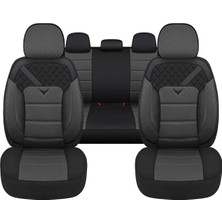 Her Araca Uyumlu Oto Koltuk Kılıfı Tam Set Gofraj / Gri