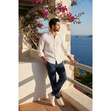 Buratti Keten Regular Fit Normal Bel Düz Paça Pantolon Erkek Pantolon CF26S6110228