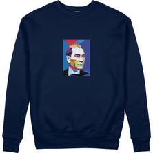 The Lucid Lab Atatürk Pop Art Sweatshirt - Lacivert