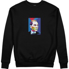 The Lucid Lab Atatürk Pop Art Sweatshirt - Siyah