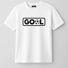 Mixxi Fashion Gool Baskılı Kısa Kollu Unisex  Çocuk Tişört (4-13 Yaş) Futbol Football Spor Gol Goal