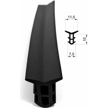 MAKPLASTİK FİTİL PROFİL A 315 Araç Torpido Göğüs Konsol Ön Cam Arası Fitil Ses Yalıtım Trim Fitili 4 Metre Siyah