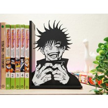 Anka Atölye Jujutsu Kaisen Megumi Fushiguro Çizimli Kitap Tutucu - 3D Baskı Anime Kitaplık Dekoru (18 X14X 8cm)
