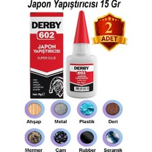 Artlantis Derby 602 Japon Yapıştırıcı 15 gr 2 Adet Yüksek Yapıştırma Gücü Tek Bileşenli Düşük Viskozite Güçlü Yapıştırıcı 15GR