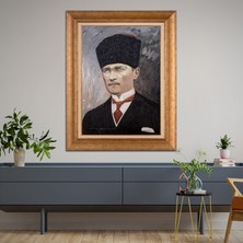 Giyense Altın Varaklı Çerçeveli Paspartulu Tablo ZS1022