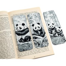 Anka Atölye Panda Ailesi Kitap Ayracı 3'lü Set - Sevimli Hayvan /doğa Temalı Kitap Ayraç