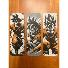 Anka Atölye Dragon Ball Goku Kitap Ayracı 3'lü Set - Anime Temalı Kitap Ayraç
