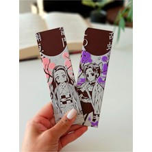 Anka Atölye Nezuko & Shinobu 2'li Baskı Kitap Ayracı Seti – Demon Slayer Temalı Koleksiyon - Anime Hediyelik