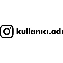 Şallı Reklam Instagram Kullanıcı Adı Yapışkanlı Sticker